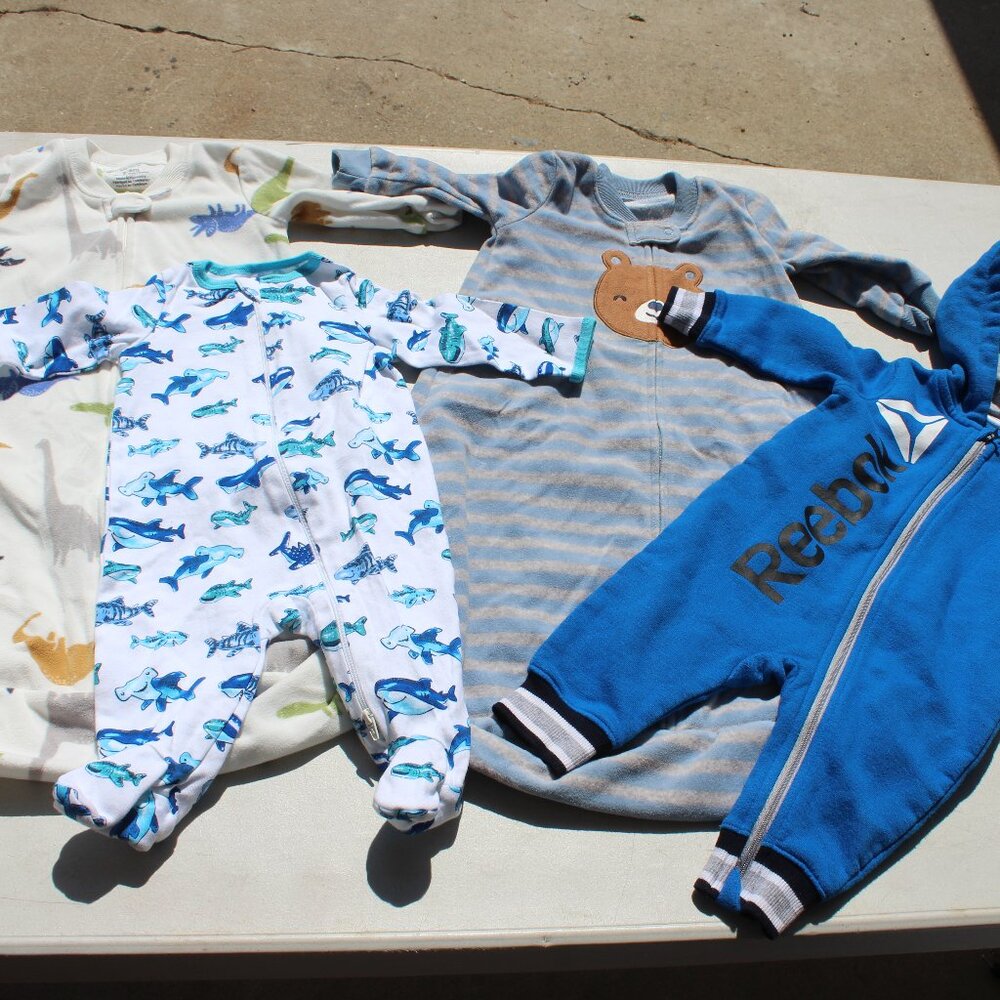 4 Pc Baby Boys Clothes - Sleeper / Sleepsack - Size 3-6 Months